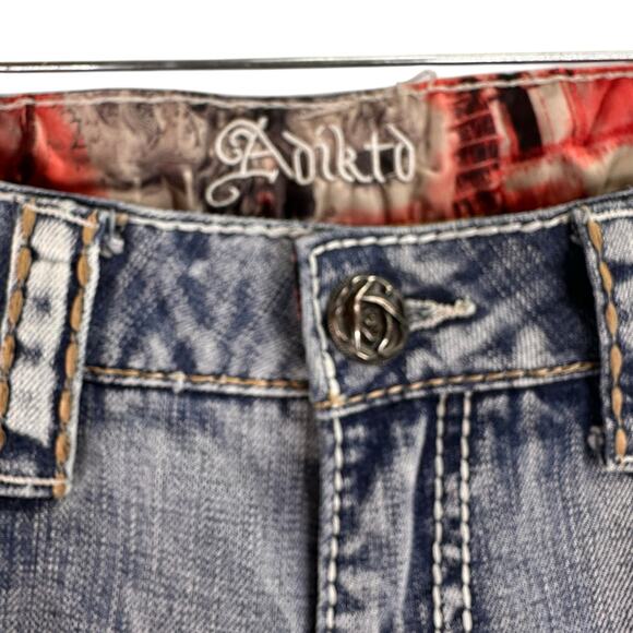 Adiktd Embellished Starched Bootcut Long Jeans Size 8 / 30 x 36 Length - Picture 5 of 9